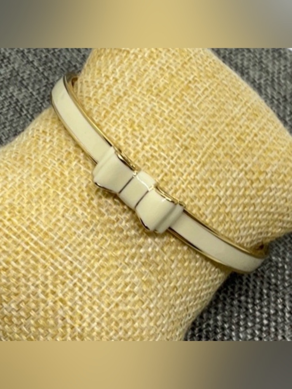 Kate Spade Cream Gold Logo Bangle